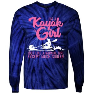 Funny Kayaking Gift For Cool Kayak Paddling Lover Tie-Dye Long Sleeve Shirt