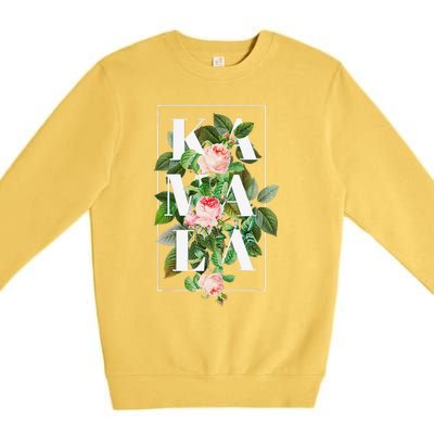 Floral Kamala Gift Premium Crewneck Sweatshirt