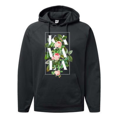 Floral Kamala Gift Performance Fleece Hoodie