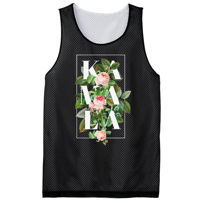 Floral Kamala Gift Mesh Reversible Basketball Jersey Tank