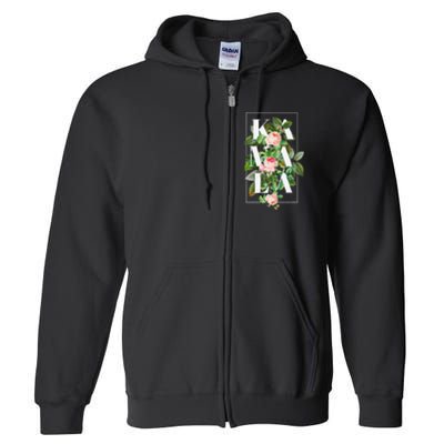 Floral Kamala Gift Full Zip Hoodie