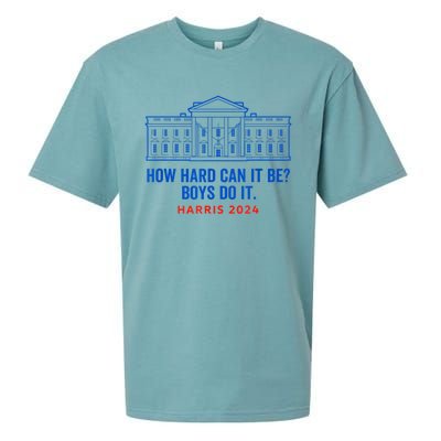 Funny Kamala Harris President How Hard Can It Be Do It Sueded Cloud Jersey T-Shirt