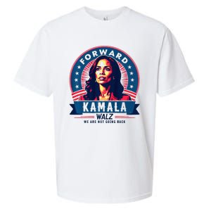 Forward Kamala Harris Walz WeRe Not Going Back 2024 Sueded Cloud Jersey T-Shirt