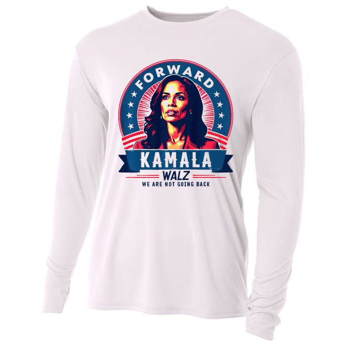 Forward Kamala Harris Walz WeRe Not Going Back 2024 Cooling Performance Long Sleeve Crew