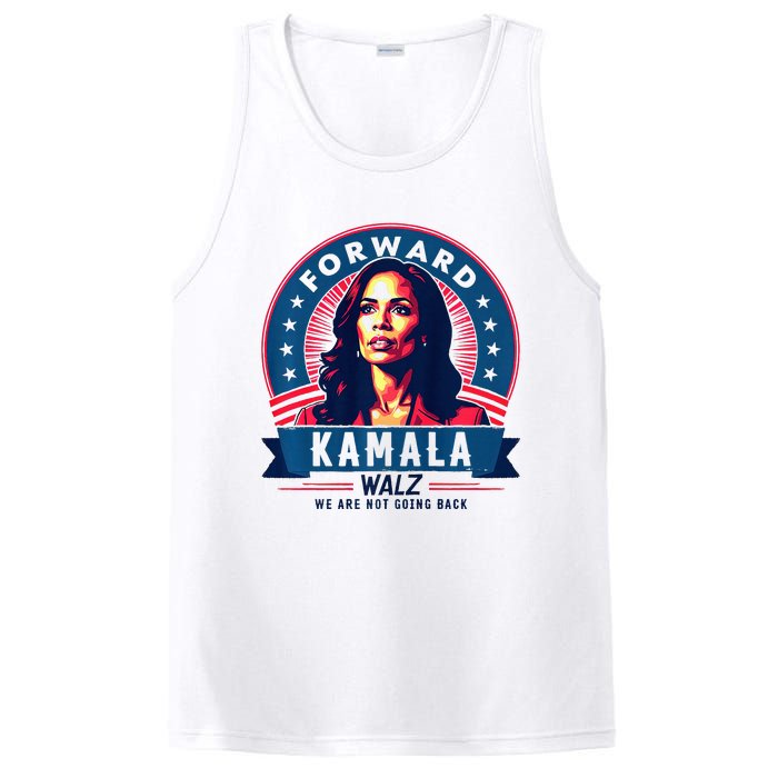 Forward Kamala Harris Walz WeRe Not Going Back 2024 PosiCharge Competitor Tank