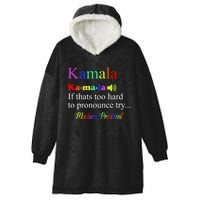 Funny Kamala Harris 2024 Madam President Harris Hooded Wearable Blanket