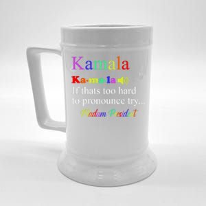 Funny Kamala Harris 2024 Madam President Harris Beer Stein