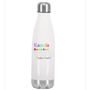 Funny Kamala Harris 2024 Madam President Harris Stainless Steel Insulated Water Bottle