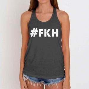 Foxtrot Kilo Hotel Fkh Funny Kamala Women's Knotted Racerback Tank