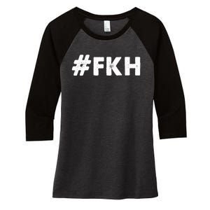 Foxtrot Kilo Hotel Fkh Funny Kamala Women's Tri-Blend 3/4-Sleeve Raglan Shirt