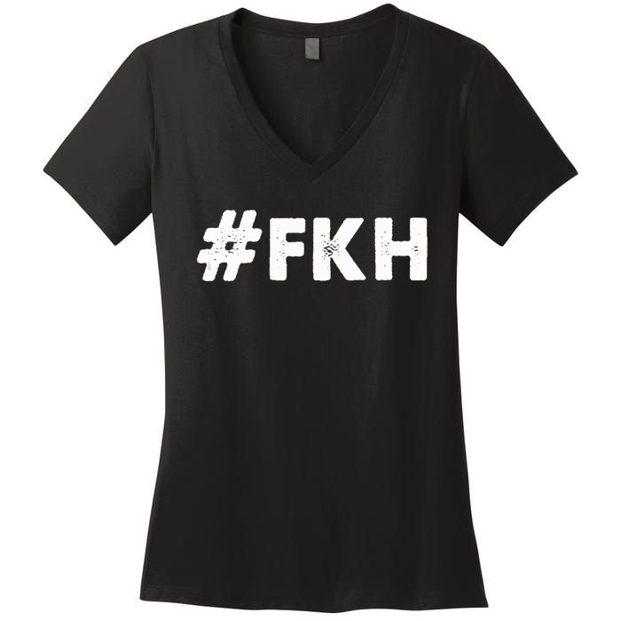 Foxtrot Kilo Hotel Fkh Funny Kamala Women's V-Neck T-Shirt