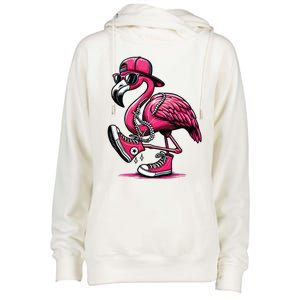 Flamingo Kamala Harris For President 47th Retro Womens Funnel Neck Pullover Hood