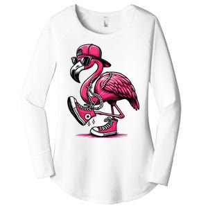 Flamingo Kamala Harris For President 47th Retro Women's Perfect Tri Tunic Long Sleeve Shirt