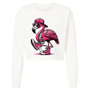 Flamingo Kamala Harris For President 47th Retro Cropped Pullover Crew