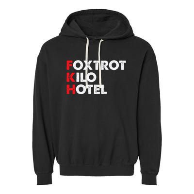 Foxtrot Kilo Hotel Fkh Funny Kamala Garment-Dyed Fleece Hoodie