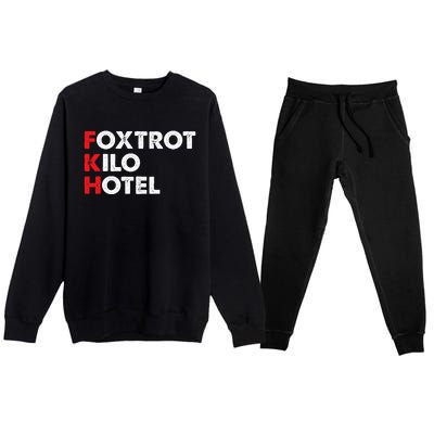 Foxtrot Kilo Hotel Fkh Funny Kamala Premium Crewneck Sweatsuit Set