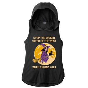 Funny Kamala Harris Stop The Wicked Witch Of The West Ladies PosiCharge Tri-Blend Wicking Draft Hoodie Tank