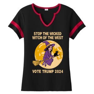 Funny Kamala Harris Stop The Wicked Witch Of The West Ladies Halftime Notch Neck Tee