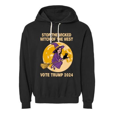 Funny Kamala Harris Stop The Wicked Witch Of The West Garment-Dyed Fleece Hoodie