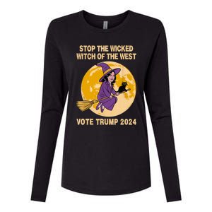 Funny Kamala Harris Stop The Wicked Witch Of The West Womens Cotton Relaxed Long Sleeve T-Shirt