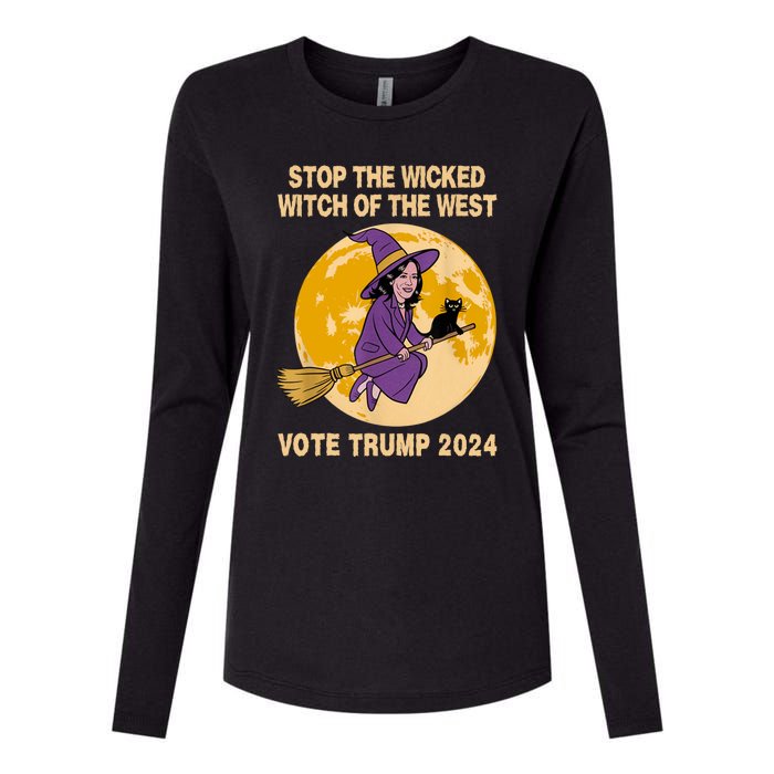 Funny Kamala Harris Stop The Wicked Witch Of The West Womens Cotton Relaxed Long Sleeve T-Shirt