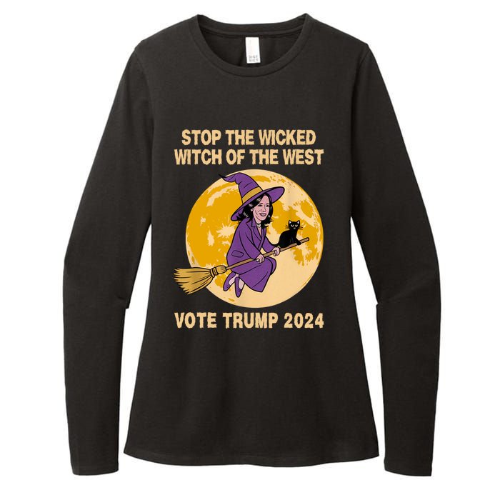 Funny Kamala Harris Stop The Wicked Witch Of The West Womens CVC Long Sleeve Shirt