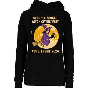 Funny Kamala Harris Stop The Wicked Witch Of The West Womens Funnel Neck Pullover Hood