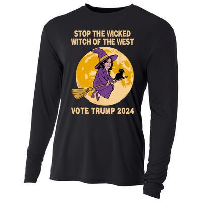 Funny Kamala Harris Stop The Wicked Witch Of The West Cooling Performance Long Sleeve Crew