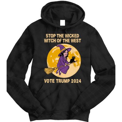 Funny Kamala Harris Stop The Wicked Witch Of The West Tie Dye Hoodie