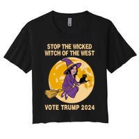 Funny Kamala Harris Stop The Wicked Witch Of The West Women's Crop Top Tee