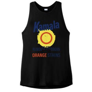 Funny Kamala Harris 2024 Removes Stubborn Orange Stains Ladies PosiCharge Tri-Blend Wicking Tank