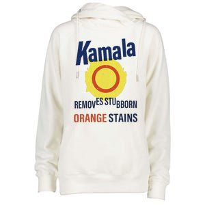 Funny Kamala Harris 2024 Removes Stubborn Orange Stains Womens Funnel Neck Pullover Hood