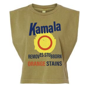 Funny Kamala Harris 2024 Removes Stubborn Orange Stains Garment-Dyed Women's Muscle Tee