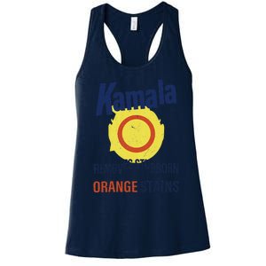 Funny Kamala Harris 2024 Removes Stubborn Orange Stains Women's Racerback Tank