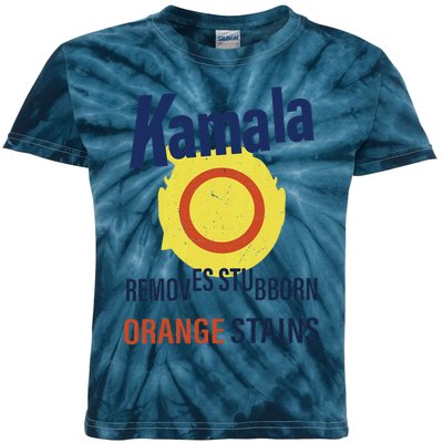 Funny Kamala Harris 2024 Removes Stubborn Orange Stains Kids Tie-Dye T-Shirt