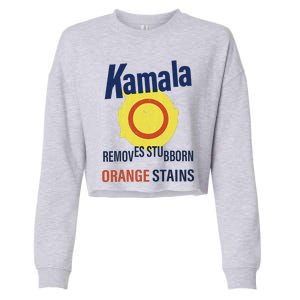 Funny Kamala Harris 2024 Removes Stubborn Orange Stains Cropped Pullover Crew