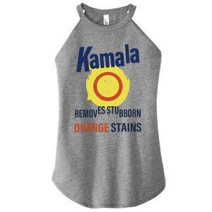 Funny Kamala Harris 2024 Removes Stubborn Orange Stains Women's Perfect Tri Rocker Tank