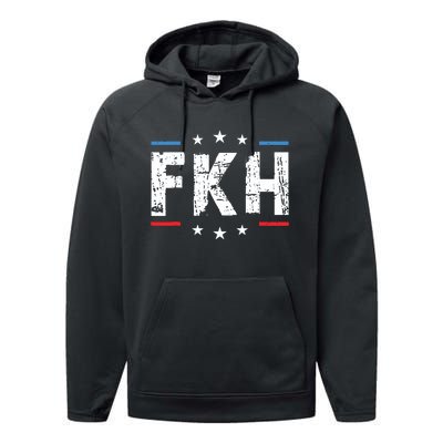 Foxtrot Kilo Hotel Fkh Funny Kamala Performance Fleece Hoodie