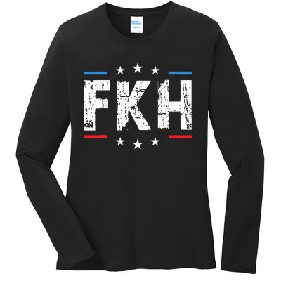 Foxtrot Kilo Hotel Fkh Funny Kamala Ladies Long Sleeve Shirt