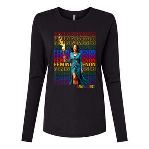 Femininomenon Kamala Harris 2024 Womens Cotton Relaxed Long Sleeve T-Shirt