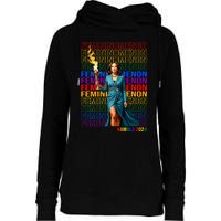 Femininomenon Kamala Harris 2024 Womens Funnel Neck Pullover Hood