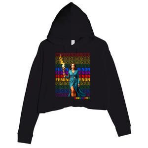 Femininomenon Kamala Harris 2024 Crop Fleece Hoodie