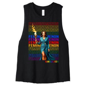 Femininomenon Kamala Harris 2024 Women's Racerback Cropped Tank