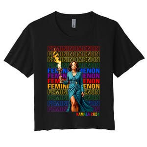 Femininomenon Kamala Harris 2024 Women's Crop Top Tee