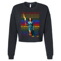 Femininomenon Kamala Harris 2024 Cropped Pullover Crew