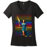 Femininomenon Kamala Harris 2024 Women's V-Neck T-Shirt