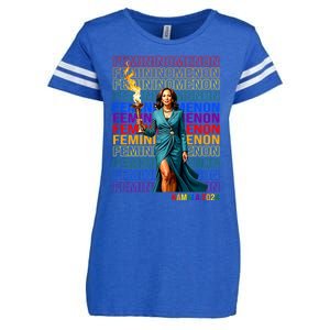 Femininomenon Kamala Harris 2024 Enza Ladies Jersey Football T-Shirt