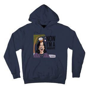 Funny Kamala Harris Now Moderate After Coconut Fell On Head Tall Hoodie