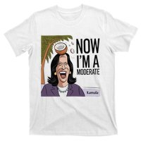 Funny Kamala Harris Now Moderate After Coconut Fell On Head T-Shirt