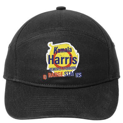 Funny Kamala Harris 2024 Removes Stubborn Orange Stains 7-Panel Snapback Hat